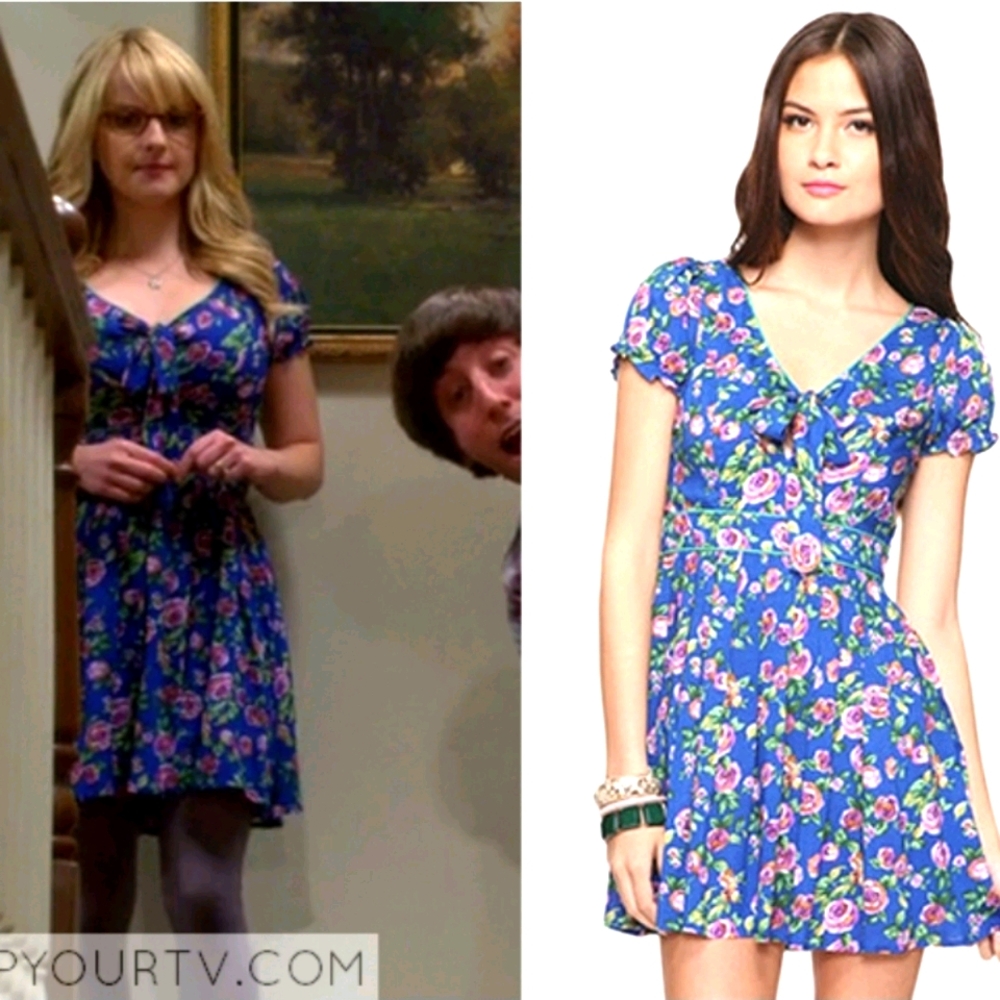 FOREVER 21 Vintage Blue Mini Dress
